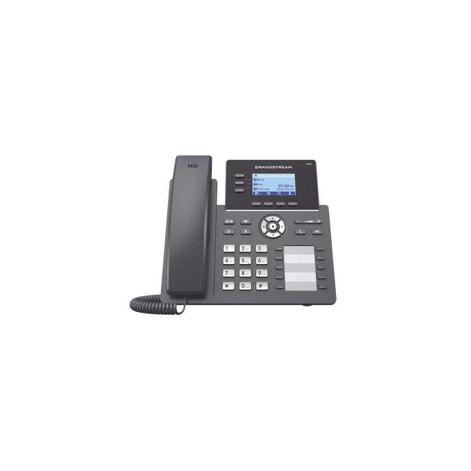 TELFONO IP GRANDSTREAM GRP2604P, 6 CUENTAS SIP 3 LINEAS P. LCD 8 TECLA