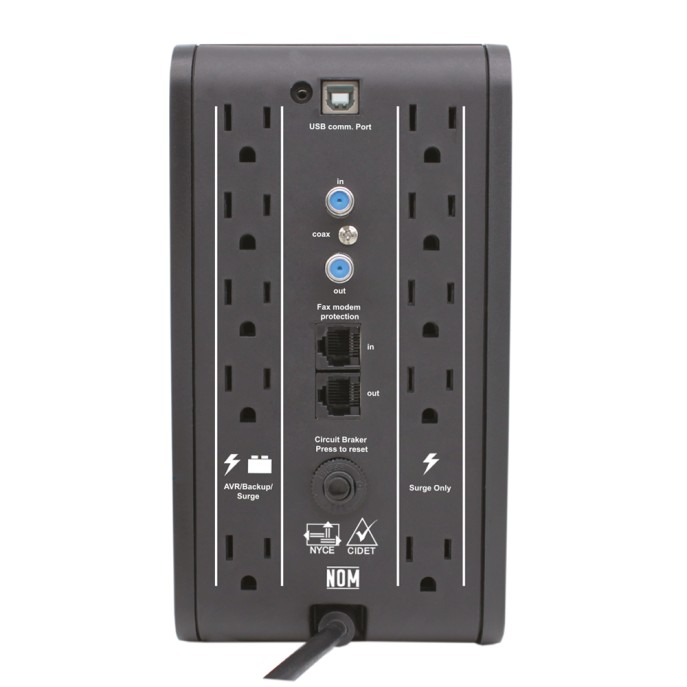 NOBREAK/UPS MARCA CDP MOD RU-SMART751 750VA/375W 10 CONT LCD REG. BAT.