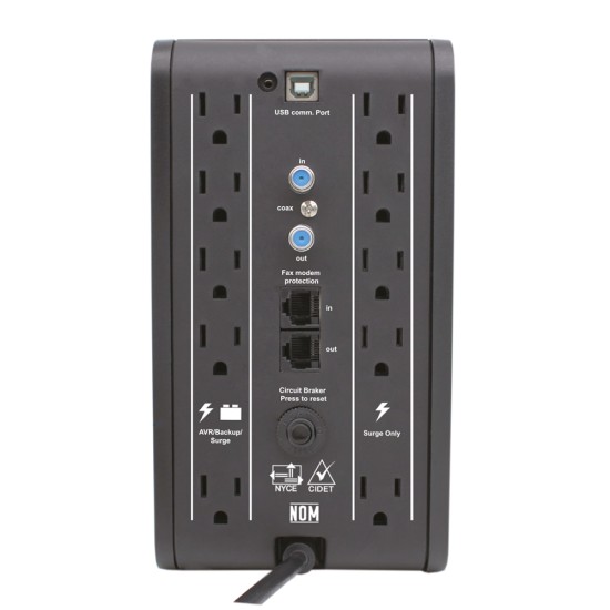 NOBREAK/UPS MARCA CDP MOD RU-SMART751 750VA/375W 10 CONT LCD REG. BAT.