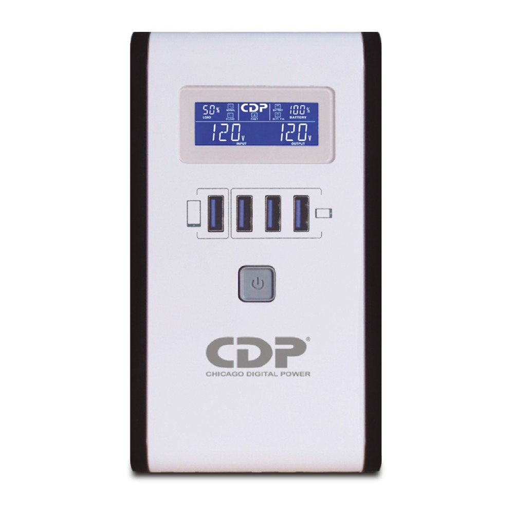 NOBREAK/UPS MARCA CDP MOD RU-SMART751 750VA/375W 10 CONT LCD REG. BAT.