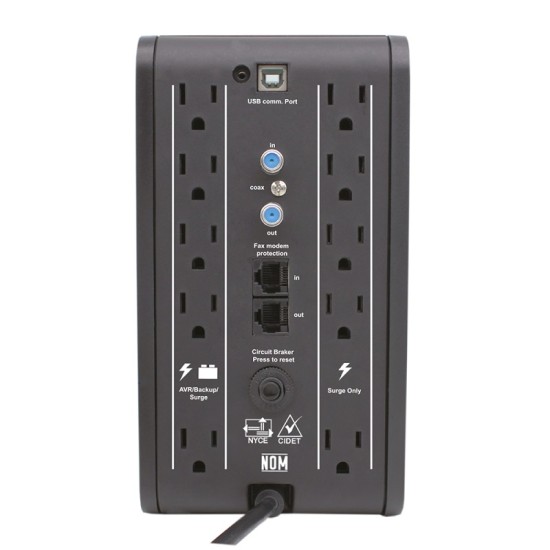 NOBREAK/UPS MARCA CDP R-SMART1010 1000VA/500W 10 CONT LCD REG. BAT. SU