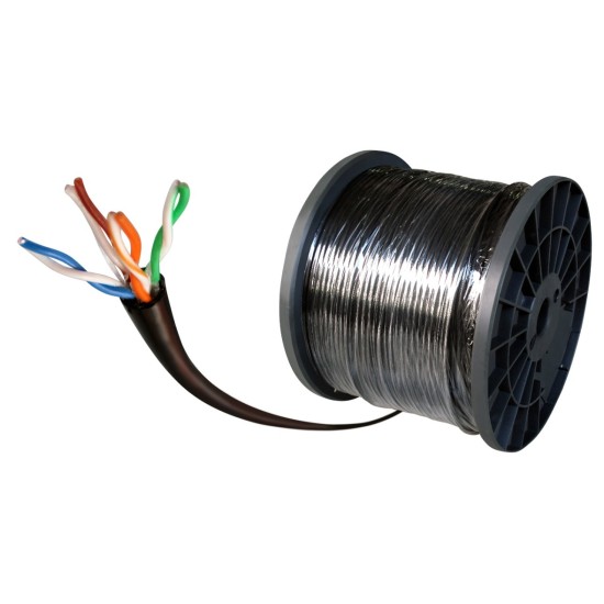 CONDUMEX CABLE UTP CAT5E EXTERIOR R.DE GEL4 PAR NEGRO 305M(664464)