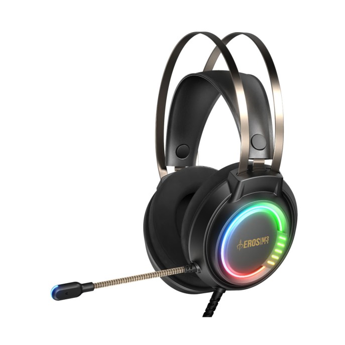 AUDIFONOS GAMDIAS (GD-EROS M3) STEREO RGB USB C/MIC OMNI, SPK DIAM 50M