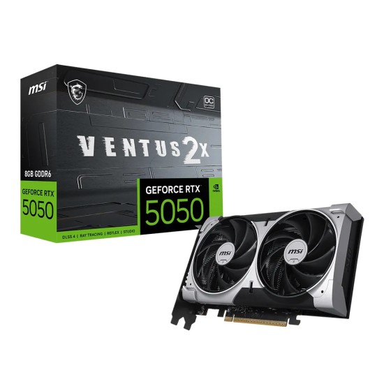TARJETA DE VIDEO MSI (RTX 5050 8G VENTUS 2X OC) 8GB GDDR6, 2617 MHZ ,
