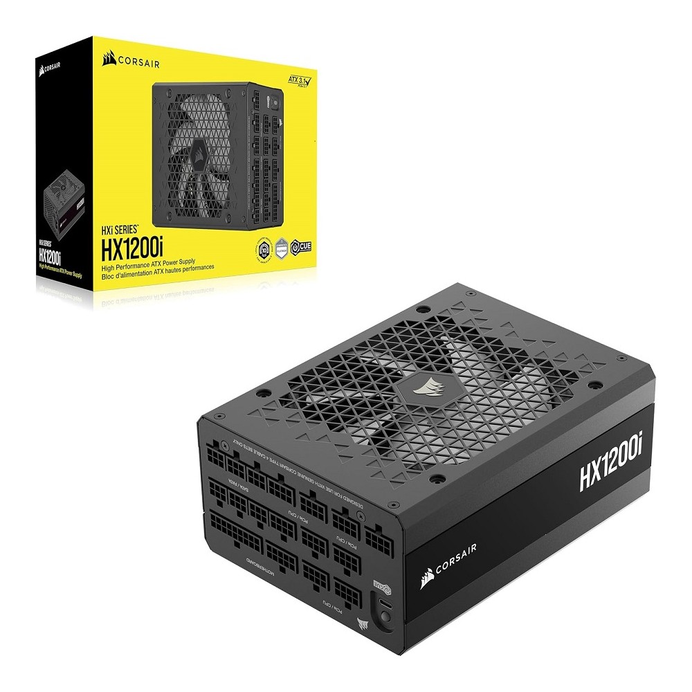 FUENTE DE PODER CORSAIR (CP-9020307-NA) HX1200I, 1200W, FULL MODULAR,