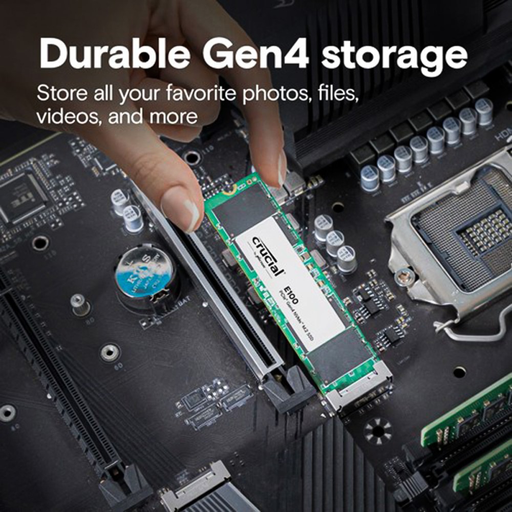UNIDAD SSD M.2 CRUCIAL 480GB (CT480E100SSD8) E100, PCIE 4.0, NVME, 228