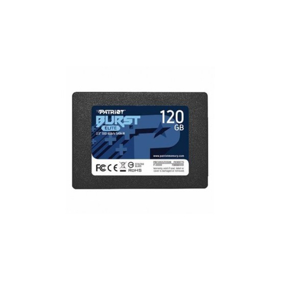 UNIDAD SSD PATRIOT 120GB (PBE120GS25SSDR) BURST ELITE 2.5", SATA3, 7MM