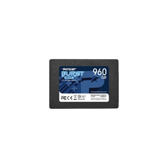 UNIDAD SSD 2.5" PATRIOT 960GB (PBE960GS25SSDR) BURST ELITE, SATA3, 7MM