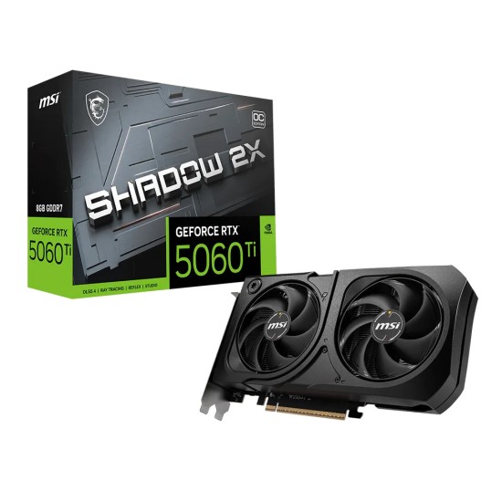 TARJETA DE VIDEO MSI (RTX 5060 TI 8G SHADOW 2X OC PLUS) 8GB GDDR7, 261