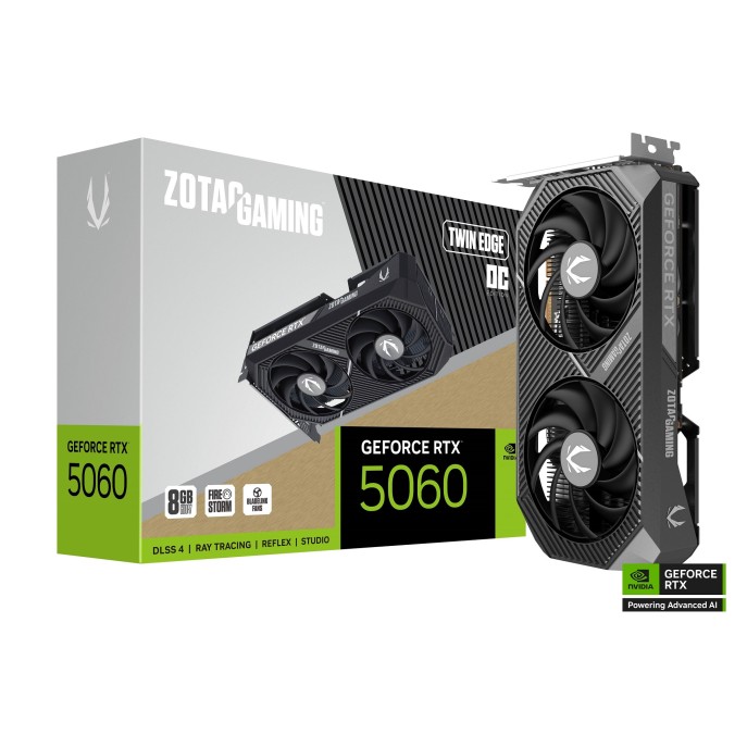 TARJETA DE VIDEO ZOTAC (ZT-B50600H-10M) RTX 5060 TWIN EDGE OC 8GB GDDR