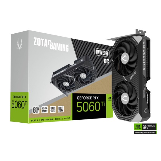 TARJETA DE VIDEO ZOTAC (ZT-B50610H-10M) RTX 5060TI TWIN EDGE OC 8GB GD