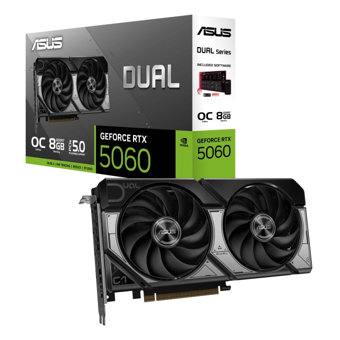 TARJETA DE VIDEO ASUS (DUAL-RTX5060-O8G) 8GB GDDR7, 128BIT, PCI-E 5.0,
