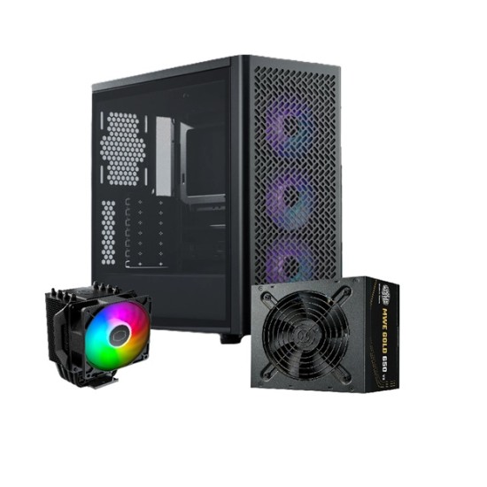 GABINETE COOLER MASTER (E502-KGNN65-SA0) ELITE 502+MWE GOLD 650 V3+HYP