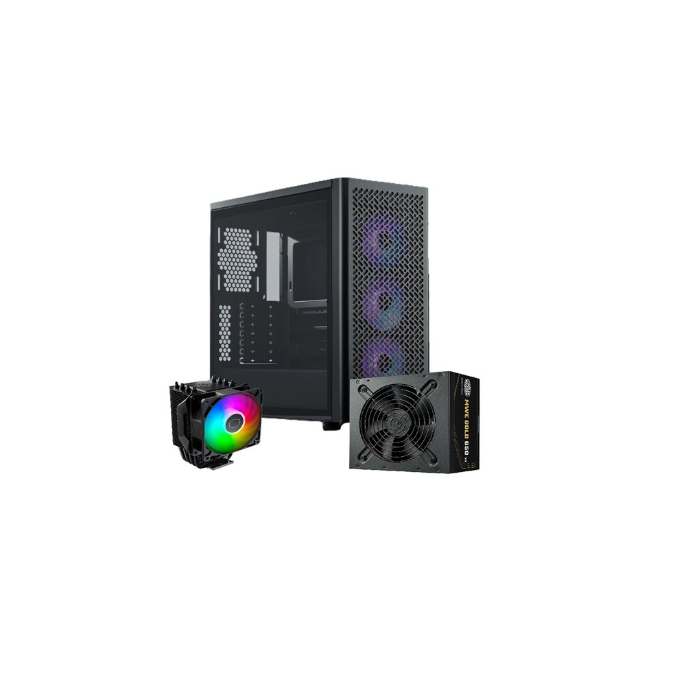 GABINETE COOLER MASTER (E502-KGNN65-SA0) ELITE 502+MWE GOLD 650 V3+HYP