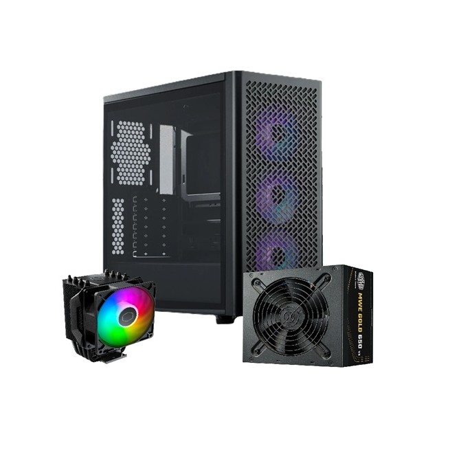 GABINETE COOLER MASTER (E502-KGNN65-SA0) ELITE 502+MWE GOLD 650 V3+HYP