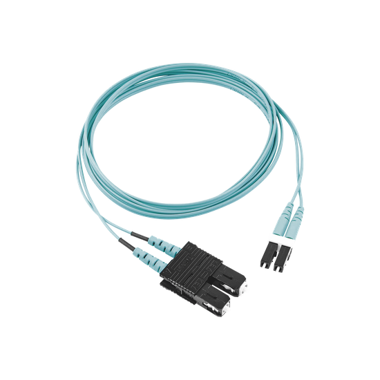 Jumper de Fibra Optica Multimodo 50/125 OM3, LC-SC Duplex, OFNR (Riser