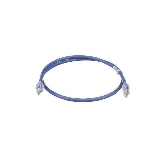Cable de Parcheo UTP, Cat6A, 24 AWG, CM, Color Azul, 0.3 Metros (1 Pie