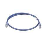 Cable de Parcheo UTP, Cat6A, 24 AWG, CM, Color Azul, 0.3 Metros (1 Pie