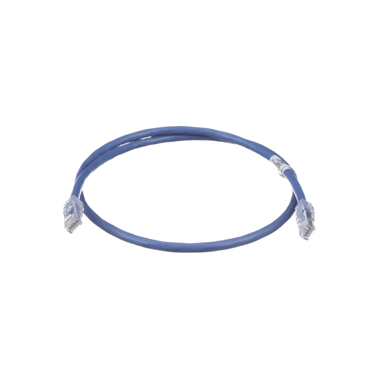 Cable de Parcheo UTP, Cat6A, 24 AWG, CM, Color Azul, 0.3 Metros (1 Pie