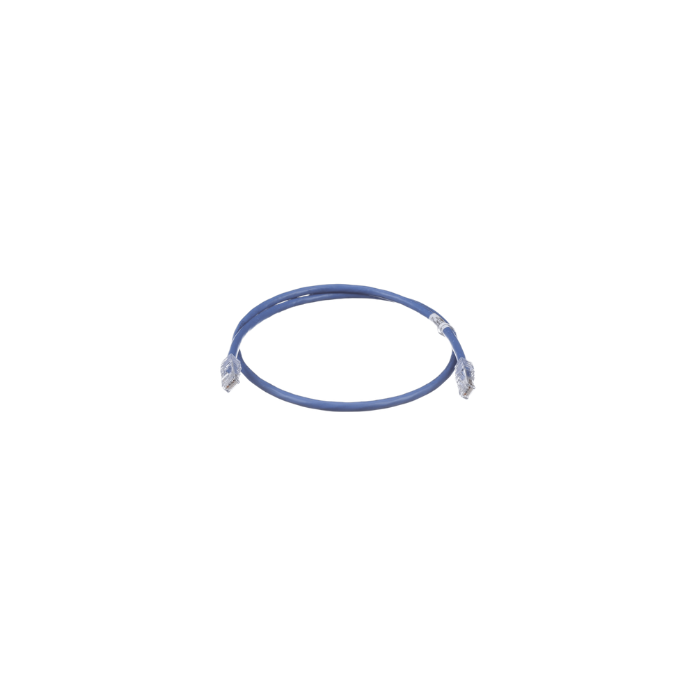 Cable de Parcheo UTP, Cat6A, 24 AWG, CM, Color Azul, 0.3 Metros (1 Pie