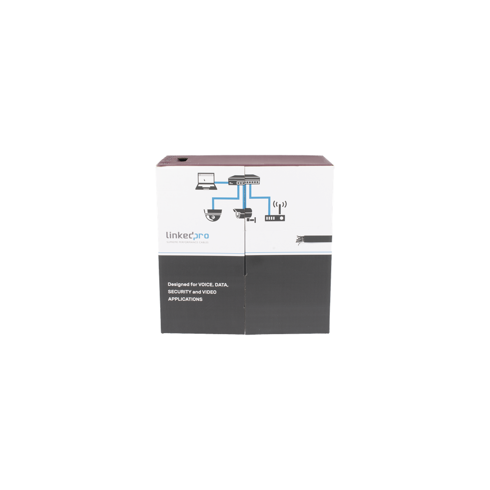 Bobina de Cable UTP 305 Metros (1000 Pies), Cat5e con Doble Forro, par