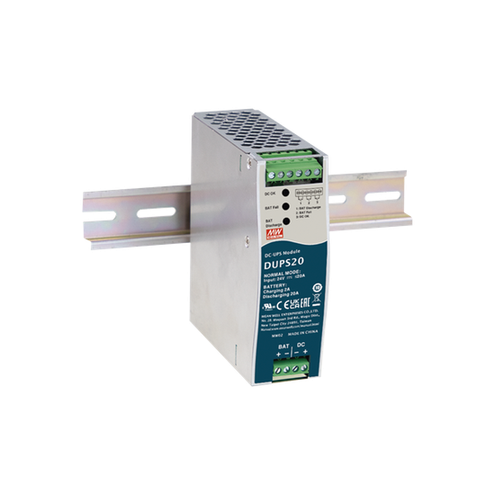 Módulo DC-UPS / 24VCD 20A / Riel DIN / Baterías 4 a 135 Ah / -30°C a +