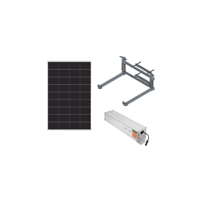 Kit Solar / 180W Panel / 1280 Wh LiFePO4 / 12/24 Vcc Regulable / IP67