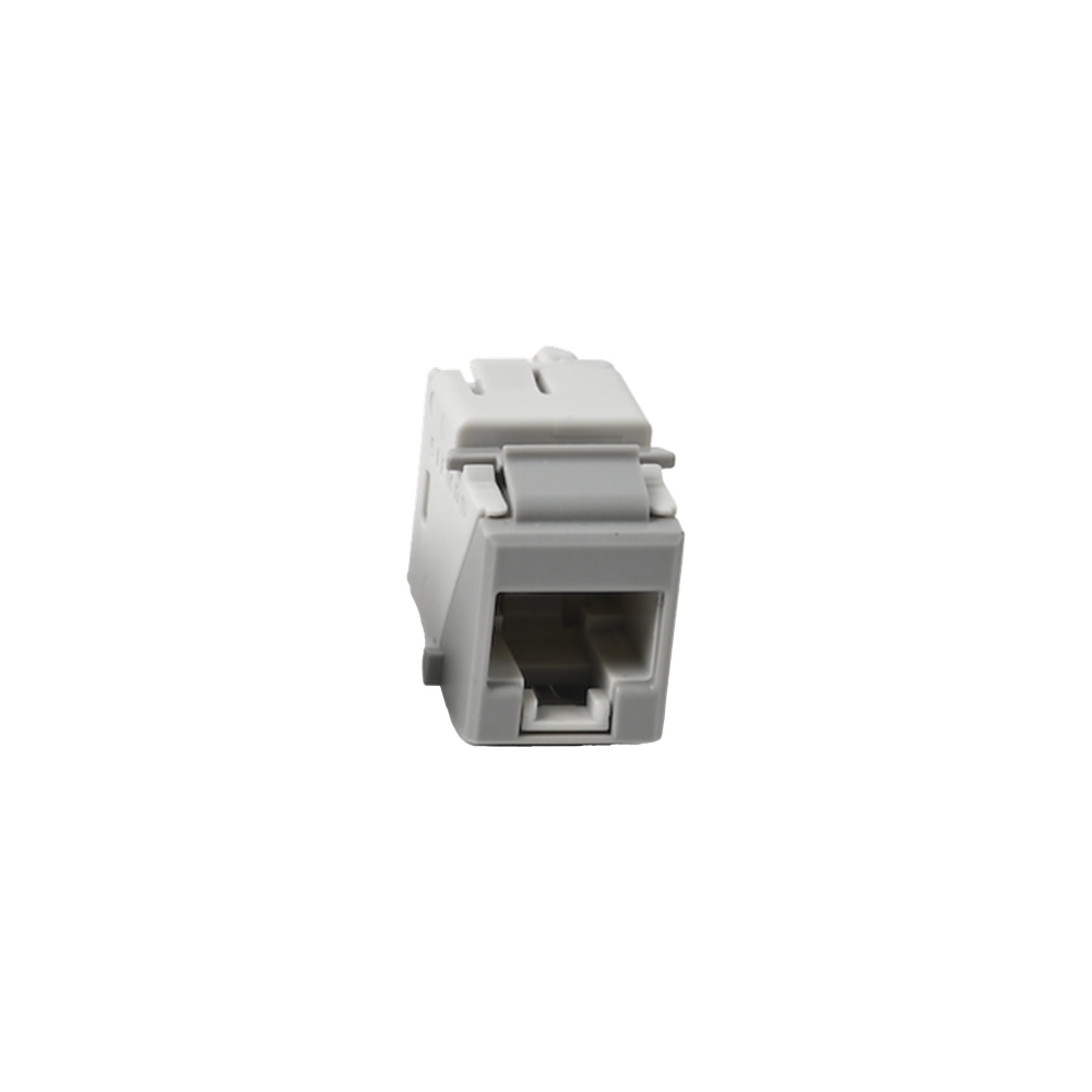 Jack Ultramax Cat6A, UTP, Tipo Keystone, Color Gris, Punch Down