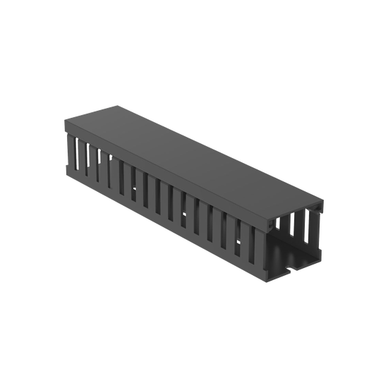 Canaleta Ranurada de PVC con Tapa / 44.5 mm Ancho / 41.1 mm Alto / 2 m