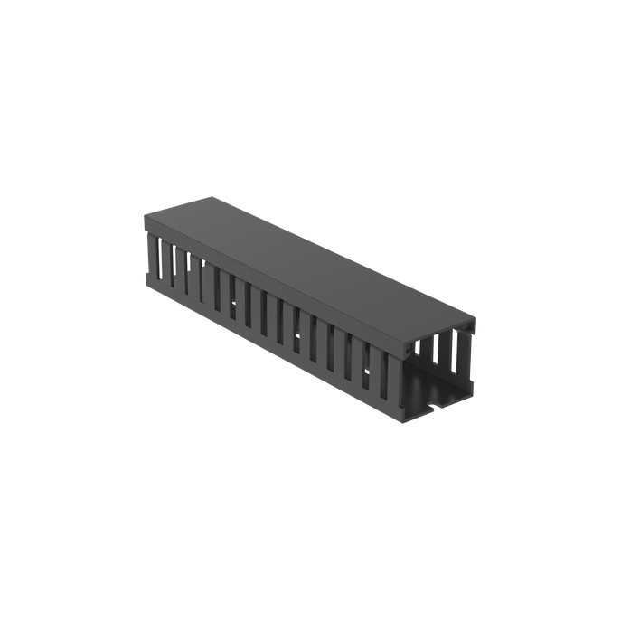 Canaleta Ranurada de PVC con Tapa / 44.5 mm Ancho / 41.1 mm Alto / 2 m