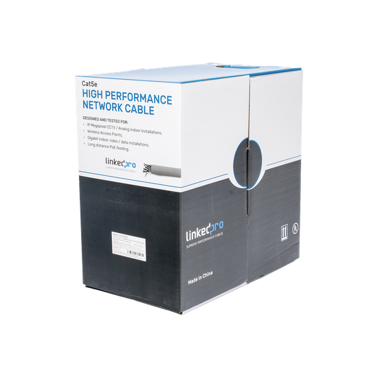 Bobina de Cable Cat5e / 305 m (1000 pies) / 24 AWG UTP / CCA / 100 MHz