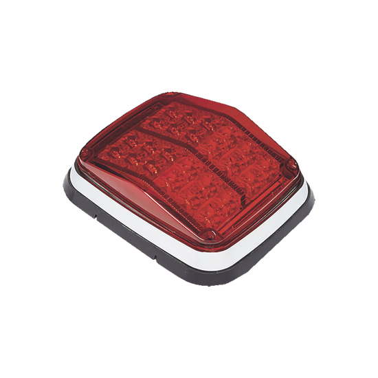 Luz de advertencia de 8 X 6", Color Rojo, SAE, IP67, Ideal para Ambula