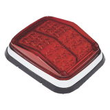 Luz de advertencia de 8 X 6", Color Rojo, SAE, IP67, Ideal para Ambula