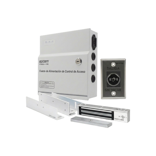 Kit para Control de Acceso Incluye Fuente de 12VCD / Soporta Batería d