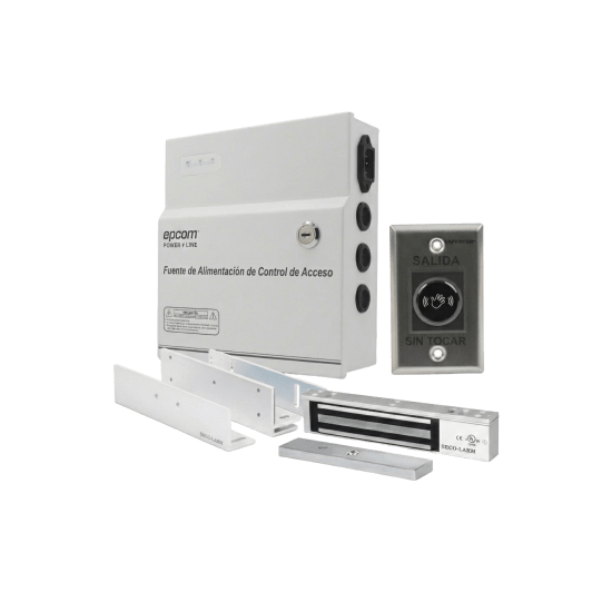 Kit para Control de Acceso Incluye Fuente de 12VCD / Soporta Batería d