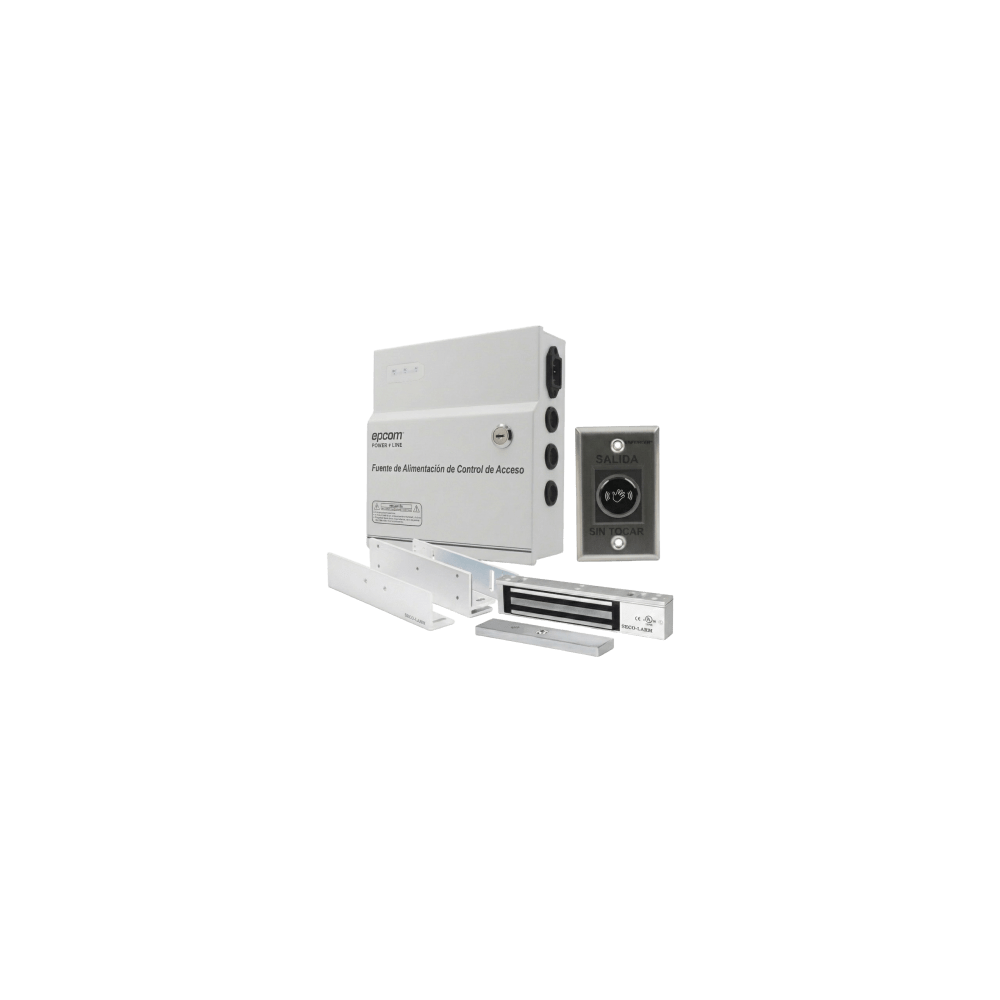 Kit para Control de Acceso Incluye Fuente de 12VCD / Soporta Batería d