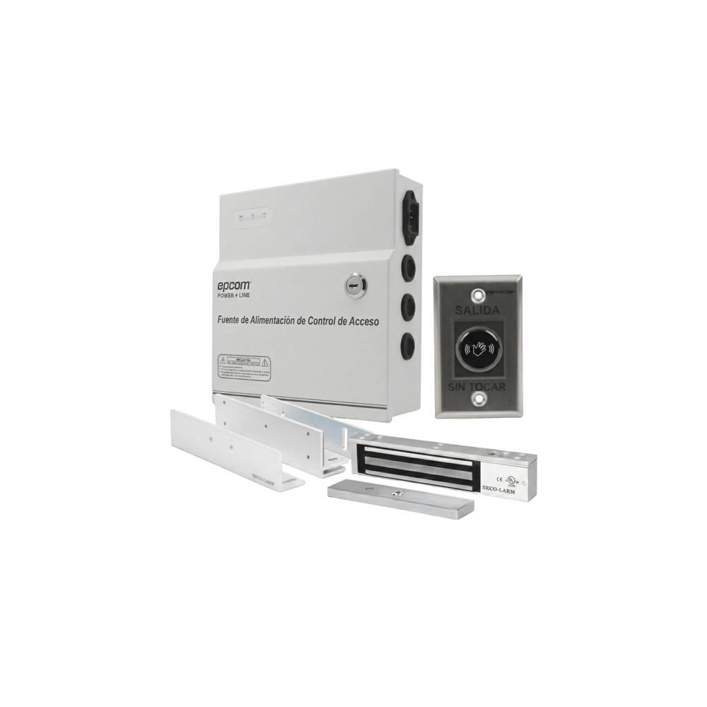 Kit para Control de Acceso Incluye Fuente de 12VCD / Soporta Batería d