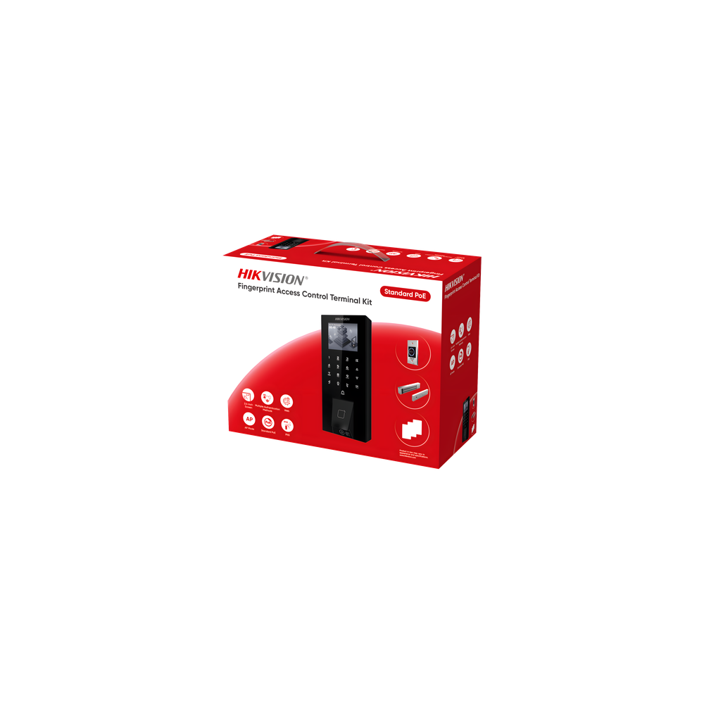 Kit Terminal Control Acceso Biométrico DS-KAS807 / Huella Digital / 2.