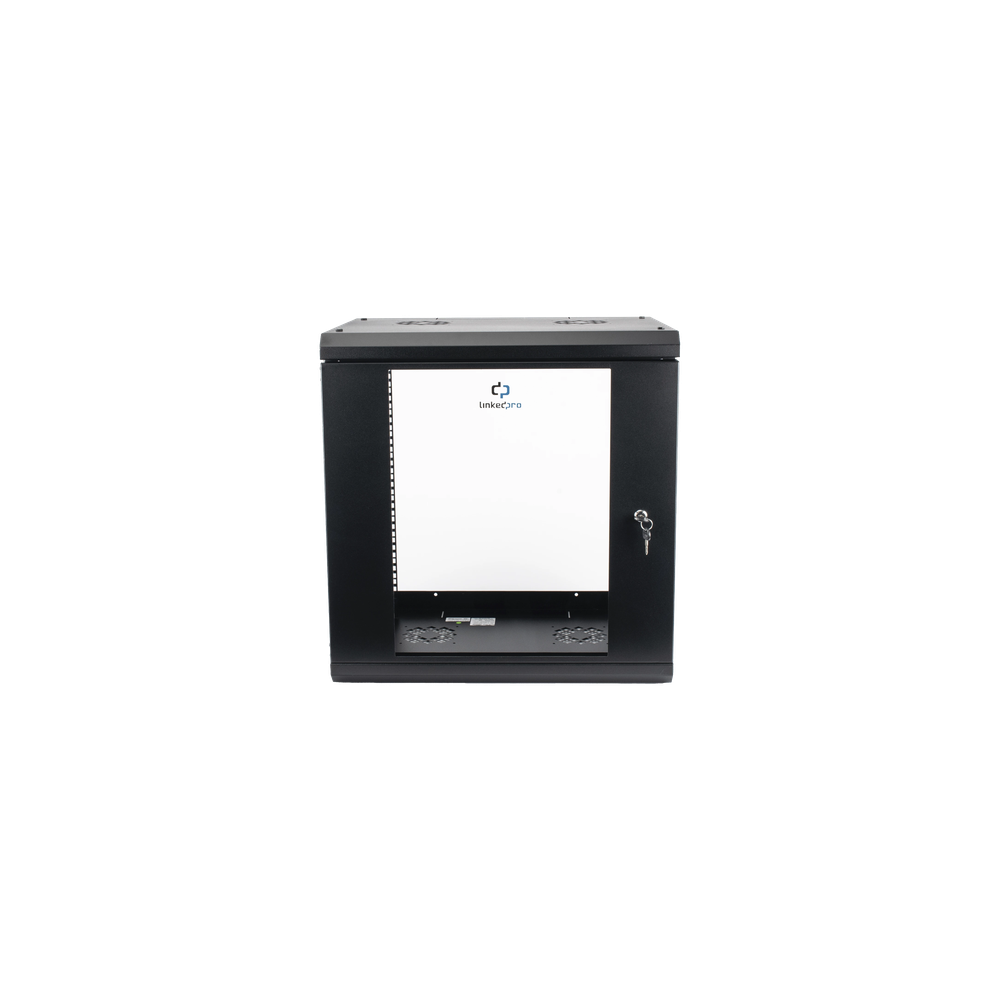 Gabinete de Pared 12U / Profundidad 455 mm (18 in) / Cristal Templado