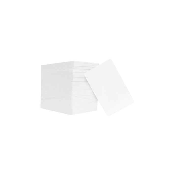 Tarjetas PVC CR80 / Paquete 100 Unidades / Doble Cara / 85.7 x 54 mm /