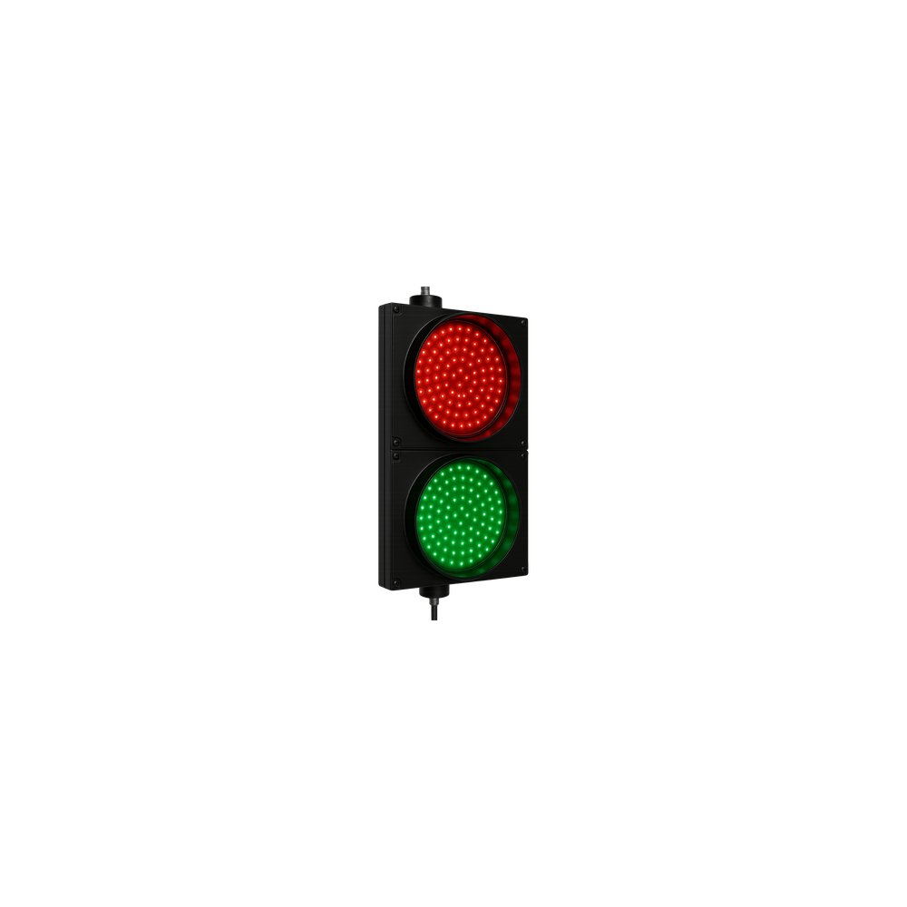 Semáforo LED / Diámetro 20 cm / Rojo y Verde / 90 LEDs por color / 10
