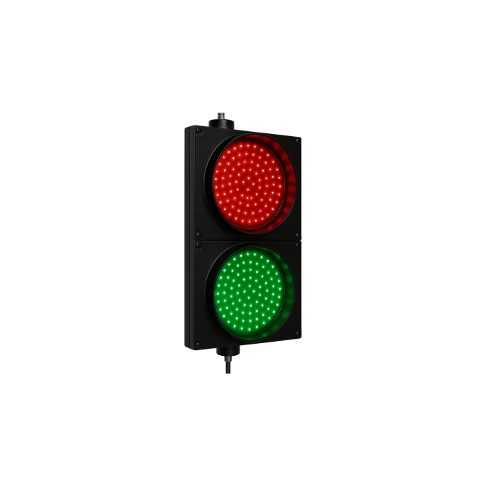 Semáforo LED / Diámetro 20 cm / Rojo y Verde / 90 LEDs por color / 10