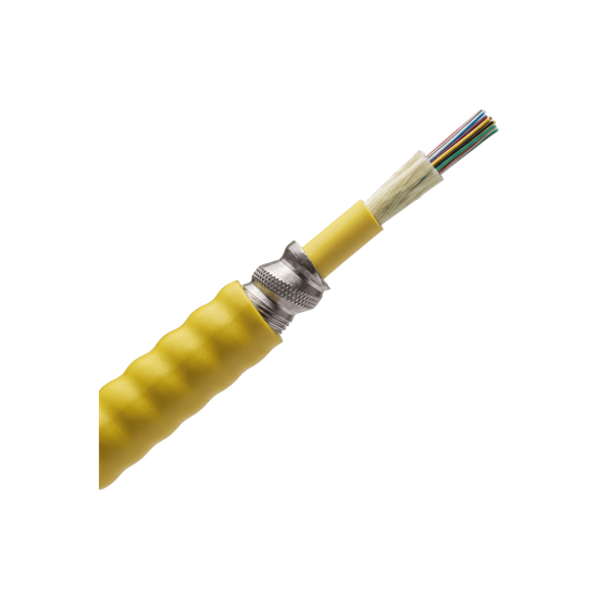 Cable de Fibra Óptica / 12 Hilos / Monomodo OS2 / Interior / Armado Ti