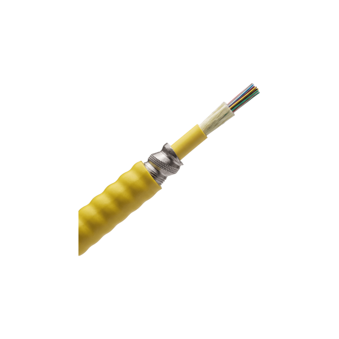 Cable de Fibra Óptica / 12 Hilos / Monomodo OS2 / Interior / Armado Ti