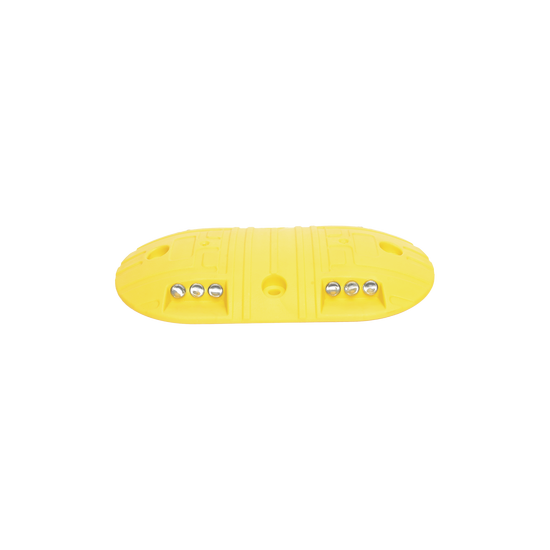 Boya D / Plastico Duradero / Amarilla / 4 Orificios / LEDS REFLEJANTES
