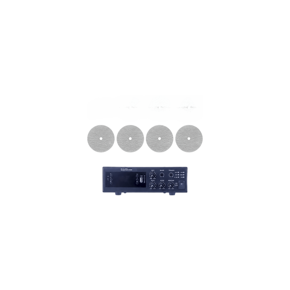KIT de Amplificador de 120W para Escritorio | 4 Altavoces de Techo de