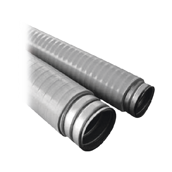 Tubo Flexible tipo Liquidtight de 2" (50 mm). Acero + Forro PVC. Rollo