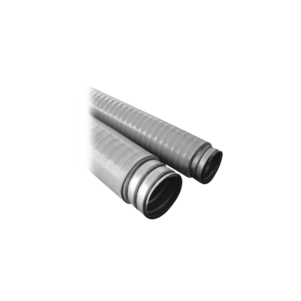 Tubo Flexible tipo Liquidtight de 2" (50 mm). Acero + Forro PVC. Rollo