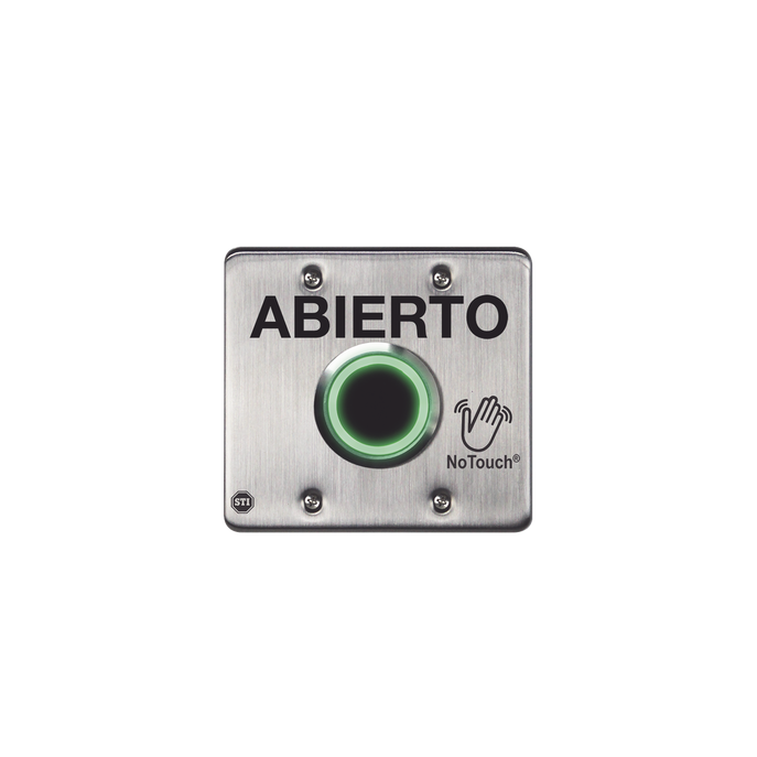 Interruptor IR NoTouch® de Acero Inoxidable, Salida Doble, ABIERTO