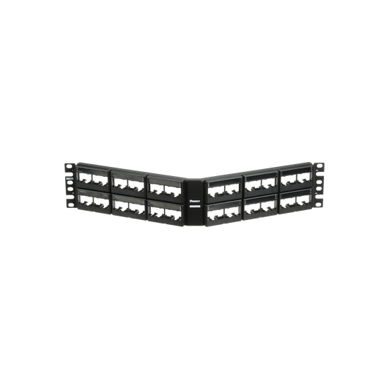Panel de Parcheo Modular Mini-Com (Sin Conectores), Angulado, Sin Blin